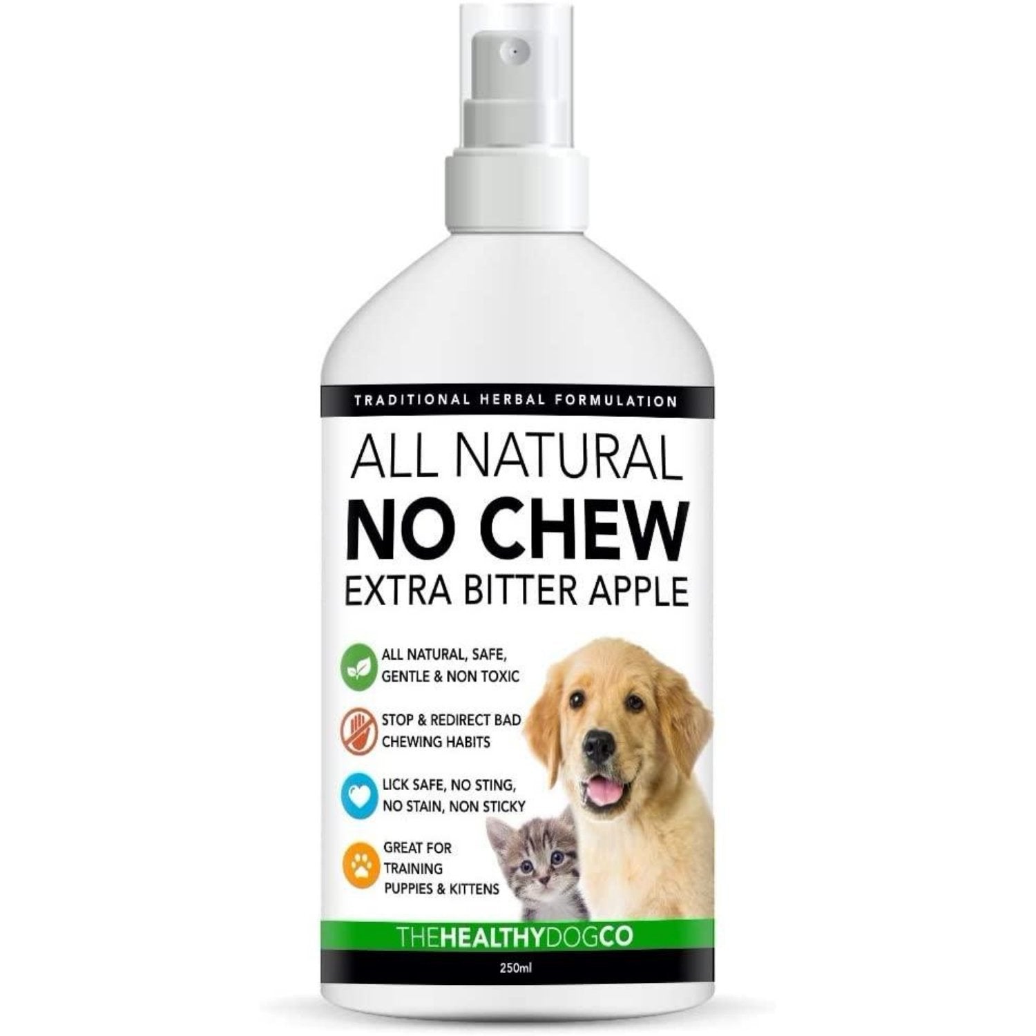 All-Natural No Chew Extra Bitter Apple Spray - The Healthy Dog Co
