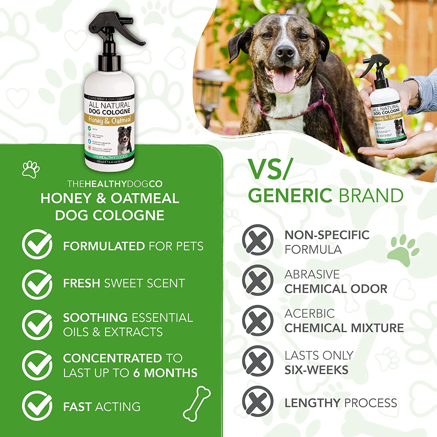 The Healthy Dog Co - Dog Perfume Spray - Honey and Oatmeal