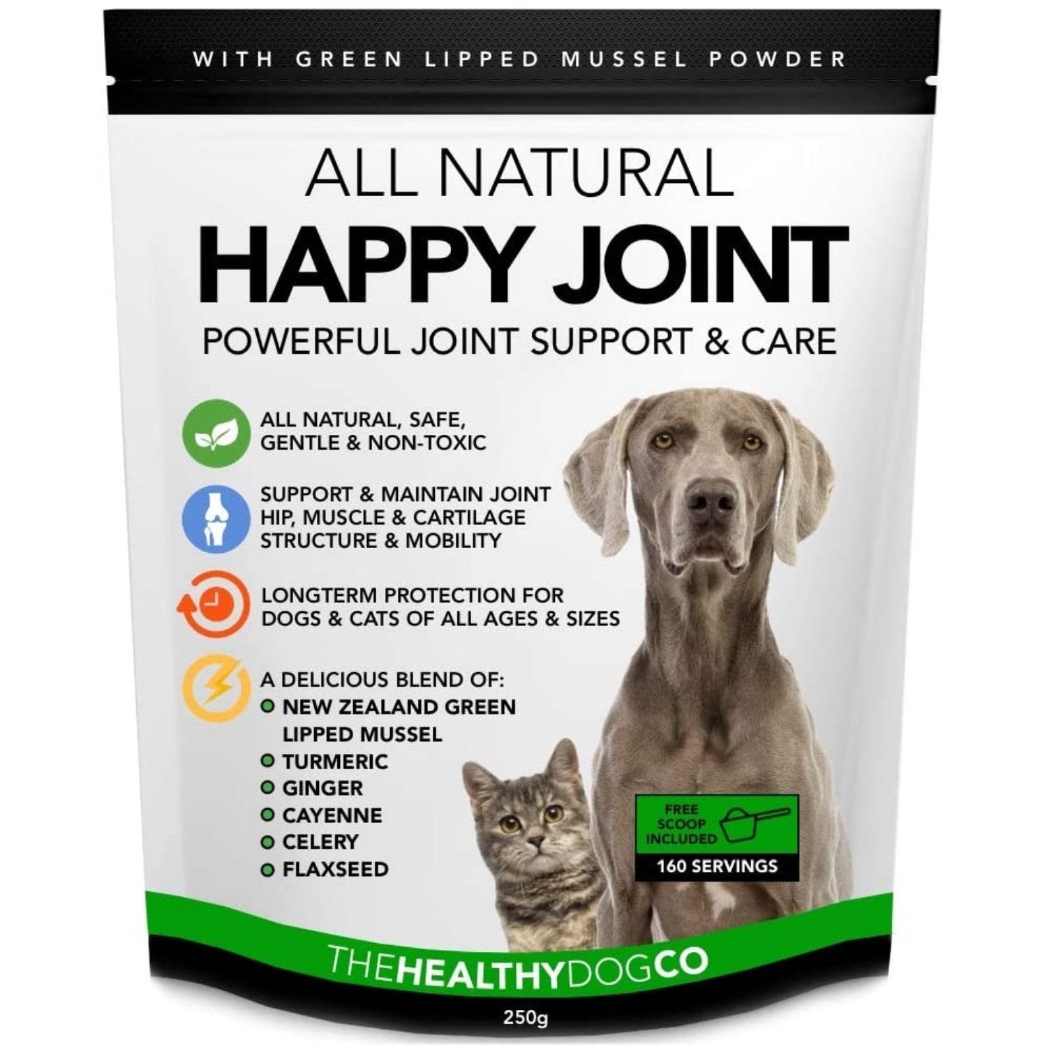 All-Natural Happy Joint Care for Dogs Cats - The Healthy Dog Co